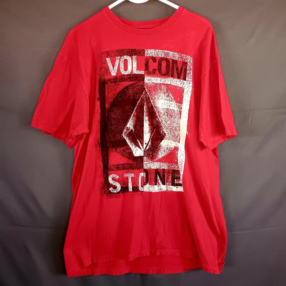 Volcom Men's Red Tee Large